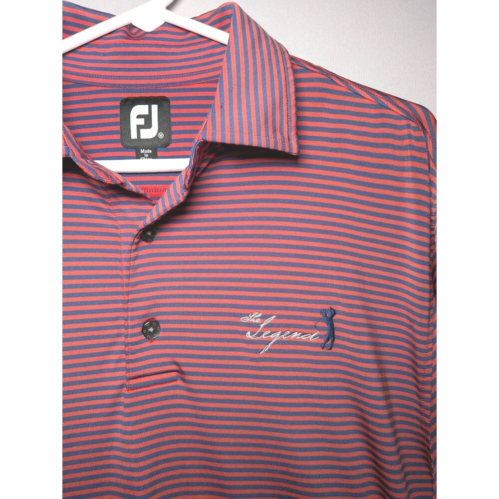 FOOTJOY FJ Athletic Fit Size Medium Mens Polo Shirt Performance Wicking Red Golf